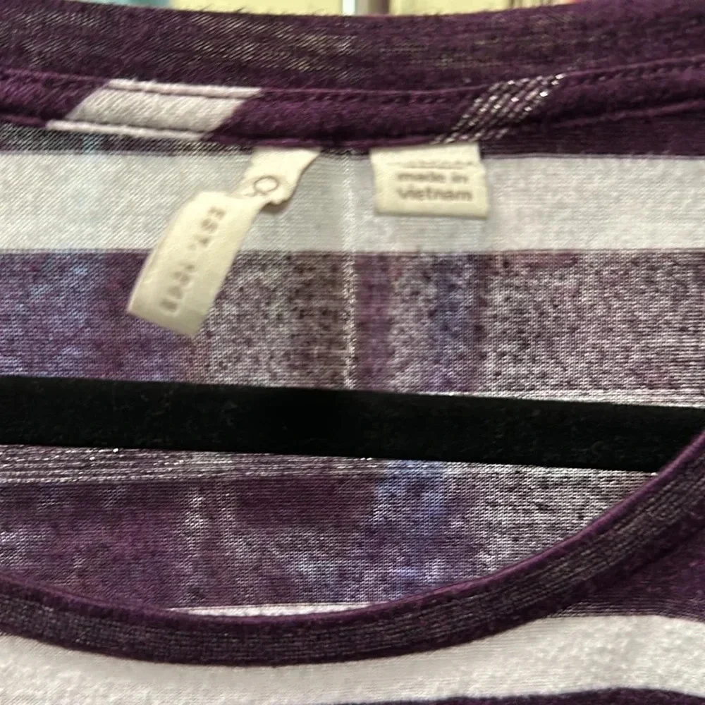 Purple/White/Silver Sparkle 3/4 sleeve (that is an open sleeve) Cato Size 18/20W - Picture 5 of 6